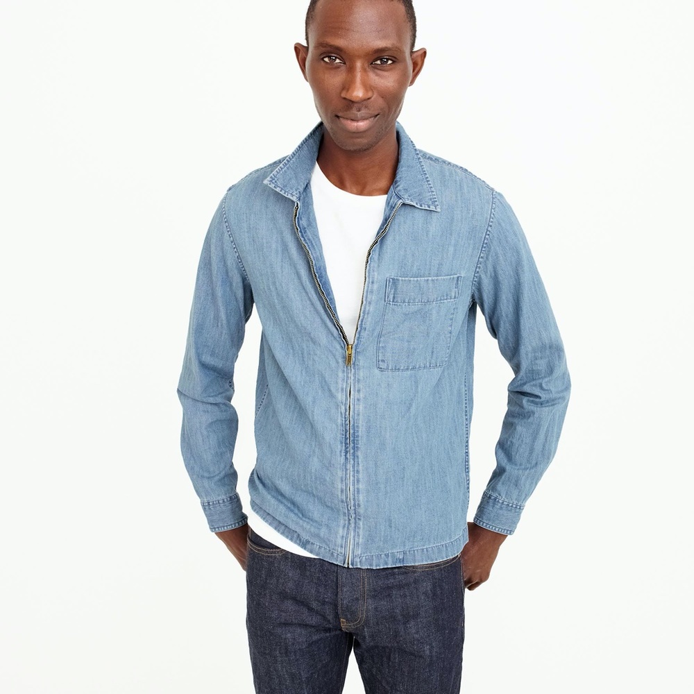 J crew Denim / Chambray Bomber